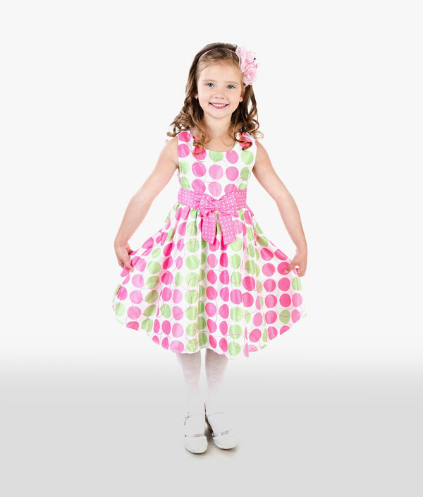 Sleeveless Polka Skirt